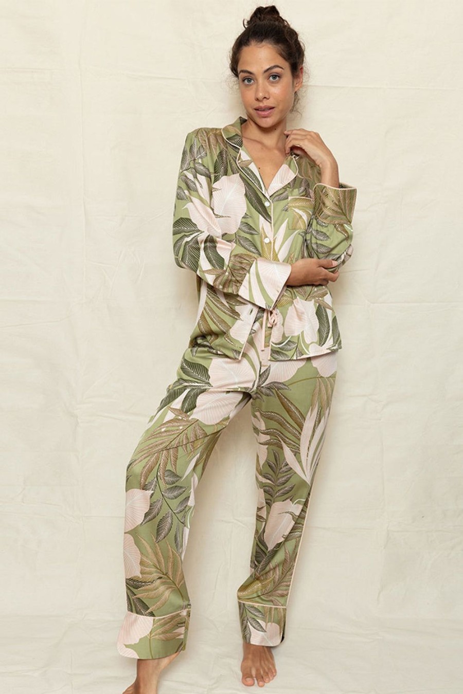 Nightwear Fable & Eve | Richmond Leaf Print Pyjama Set Multi