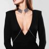 Accessories Bijoux Indiscrets Collars & Chokers | Desir Metallique Metallic Mesh Chain Collar Silver