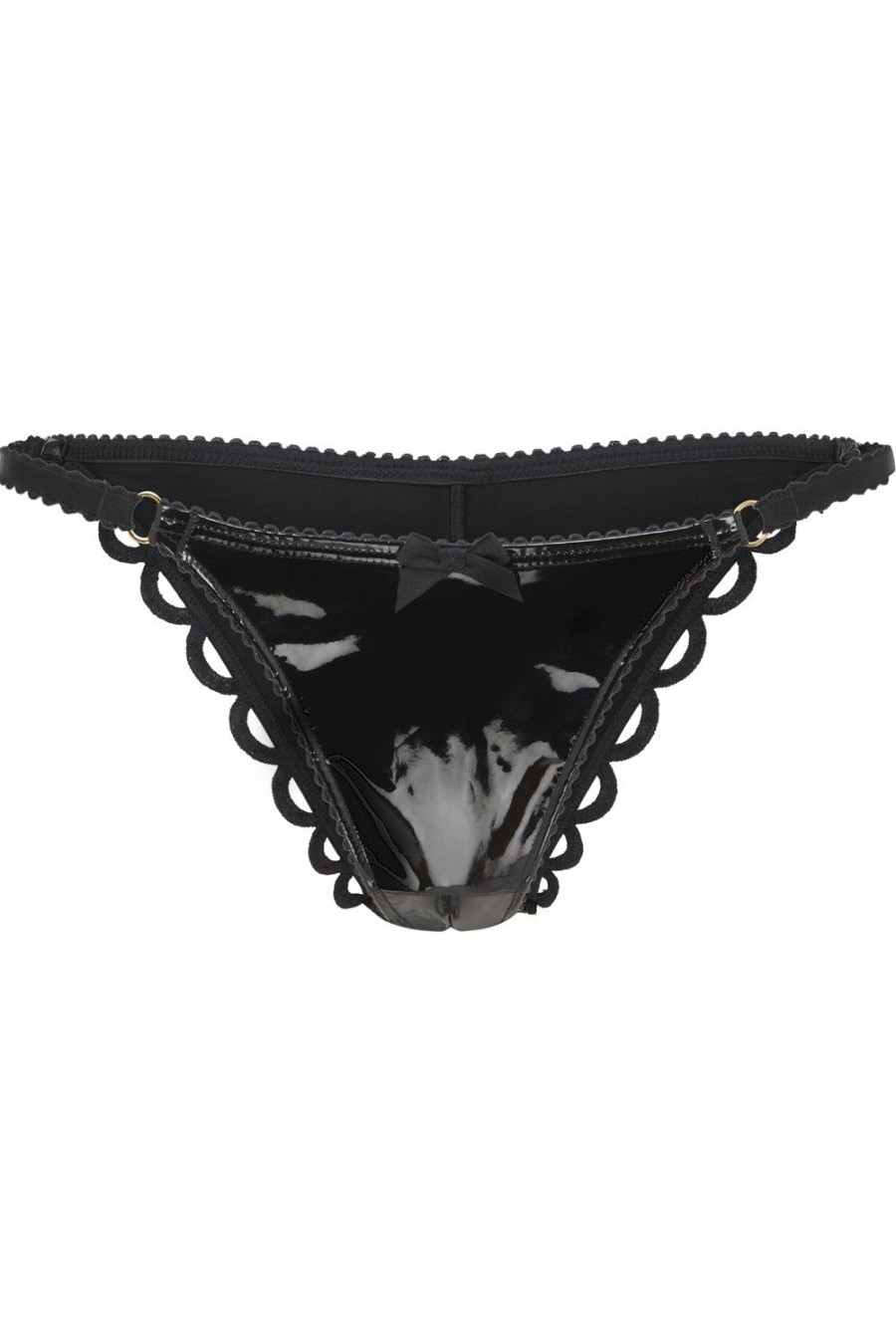 Lingerie Agent Provocateur Ouvert Knickers | Zarya Pvc Ouvert Brief Black