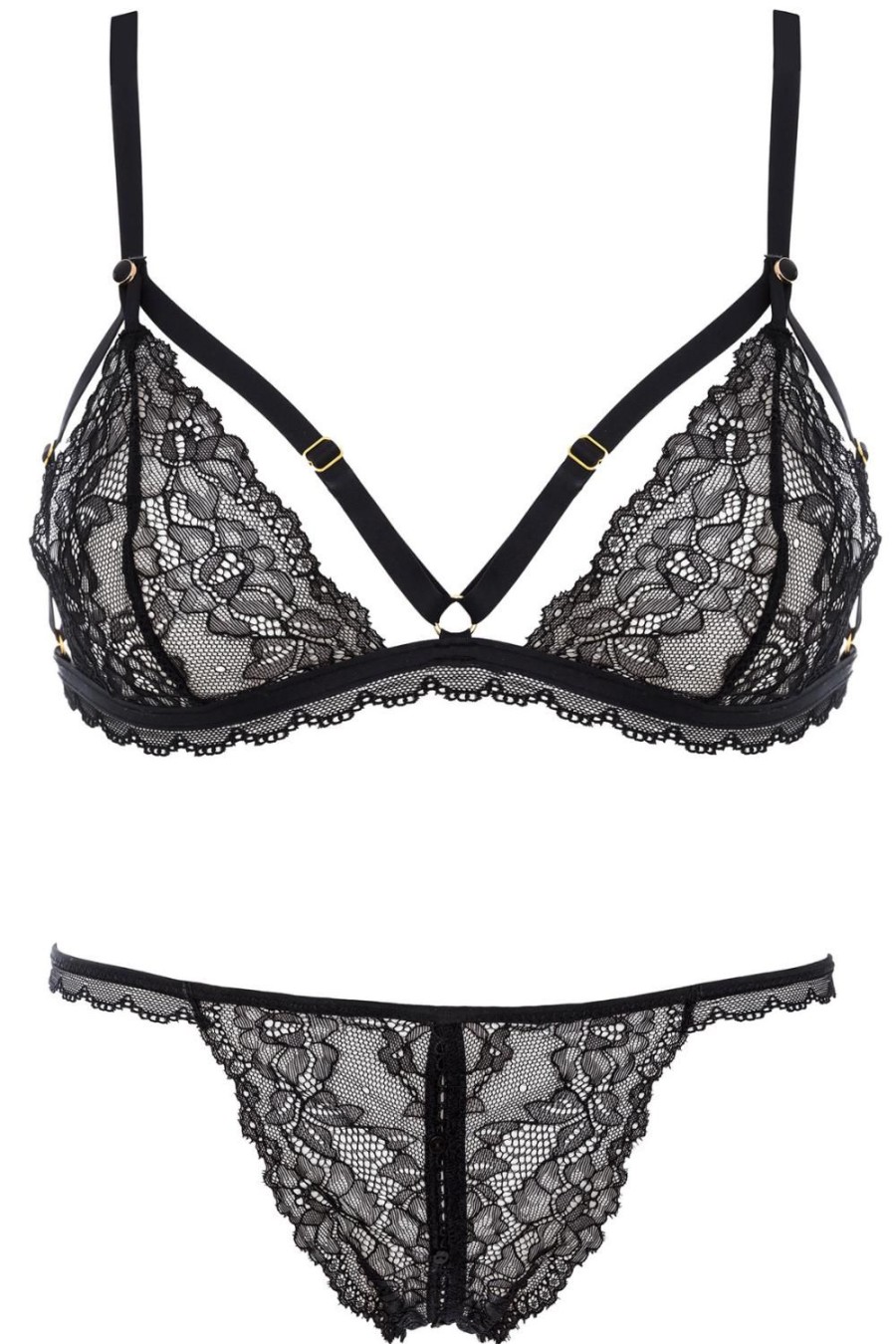 Lingerie Maison Close 2 Piece Sets | Le Petit Secret Dentelle Triangle Bra & Naked Brief