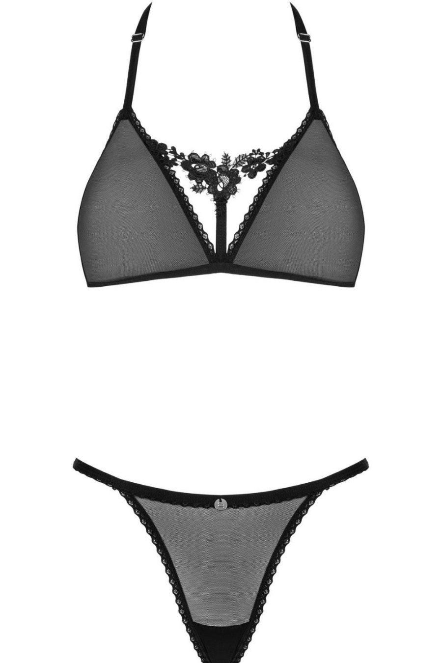 Lingerie Obsessive Lingerie Sets | Celia Noir Bra & Thong Black