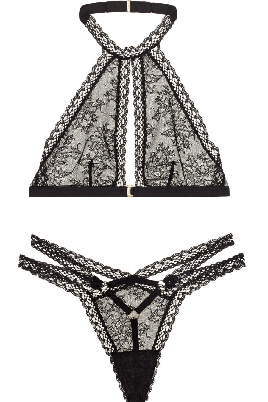 Lingerie Aubade 2 Piece Sets | Frisson Ephemere Bralette & Thong Black