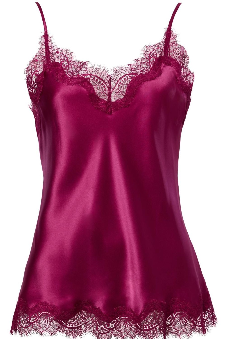 Nightwear Sainted Sisters | Scarlett Silk Camisole, Size L (Uk 14) Raspberry