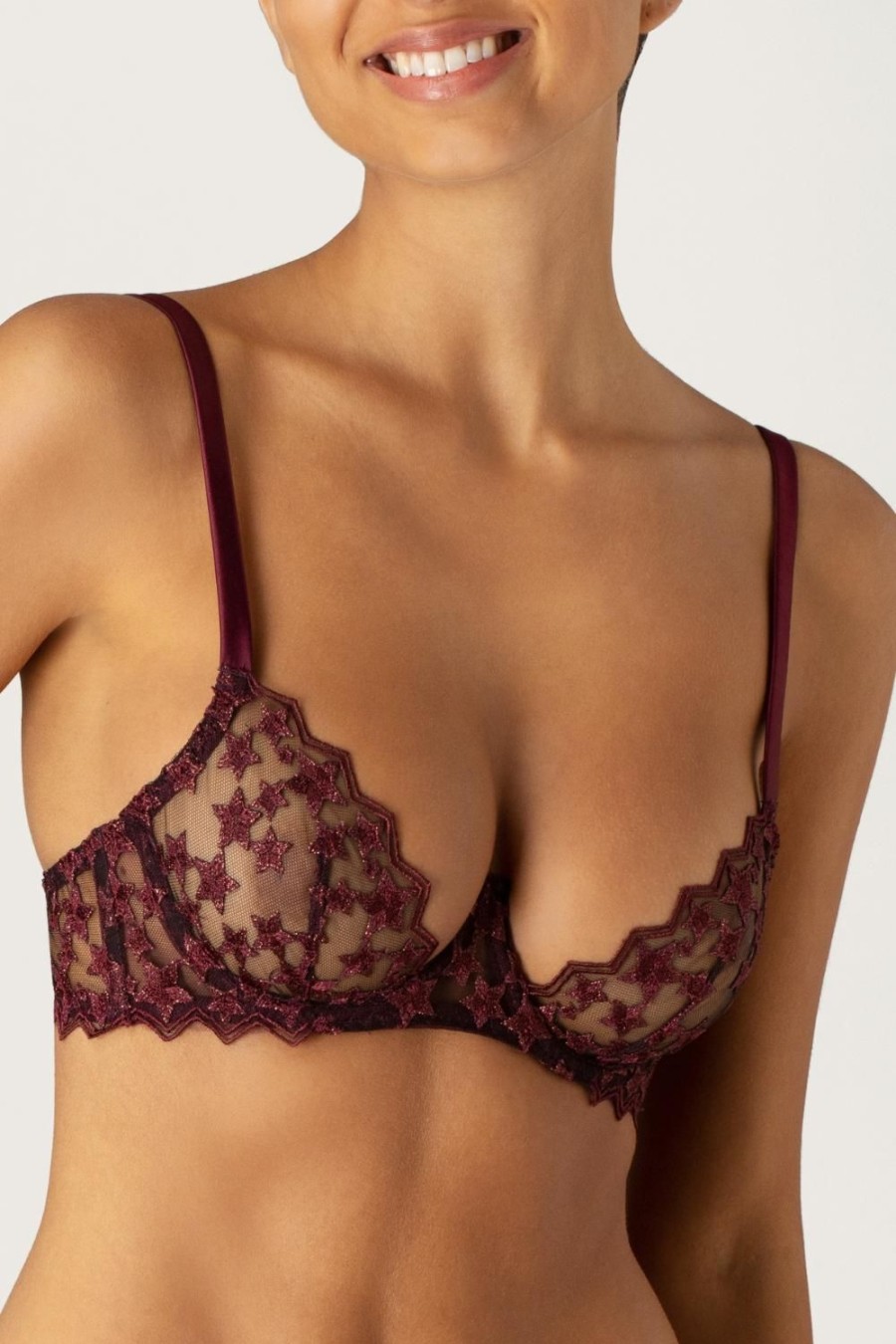 Bras Coco de Mer | Muse - Stella Plunge Bra Plum