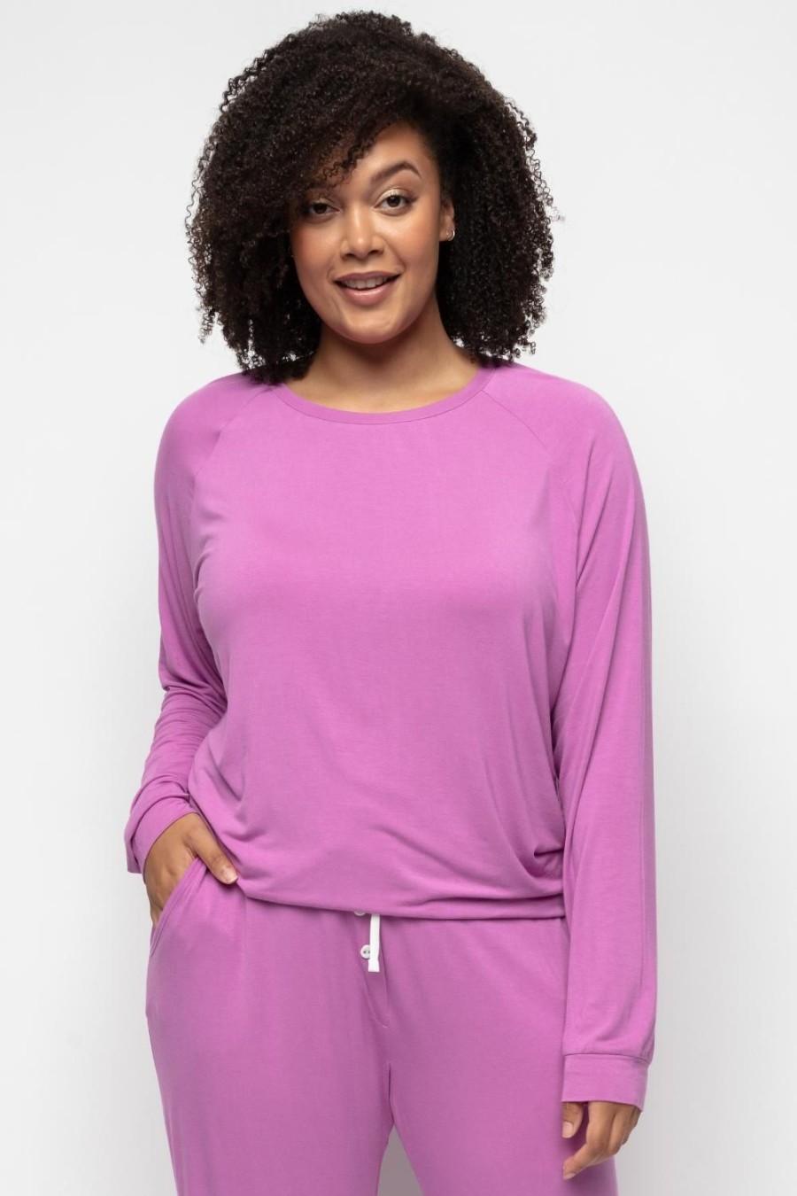 Nightwear Cyberjammies | Viola Slouch Jersey Pyjama Top Pink