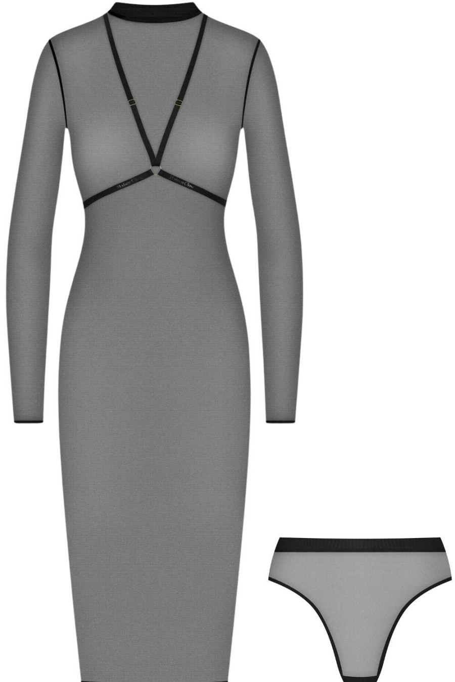 Lingerie Maison Close 2 Piece Sets | Corps A Corps Harness Midi Dress & High Waist Thong