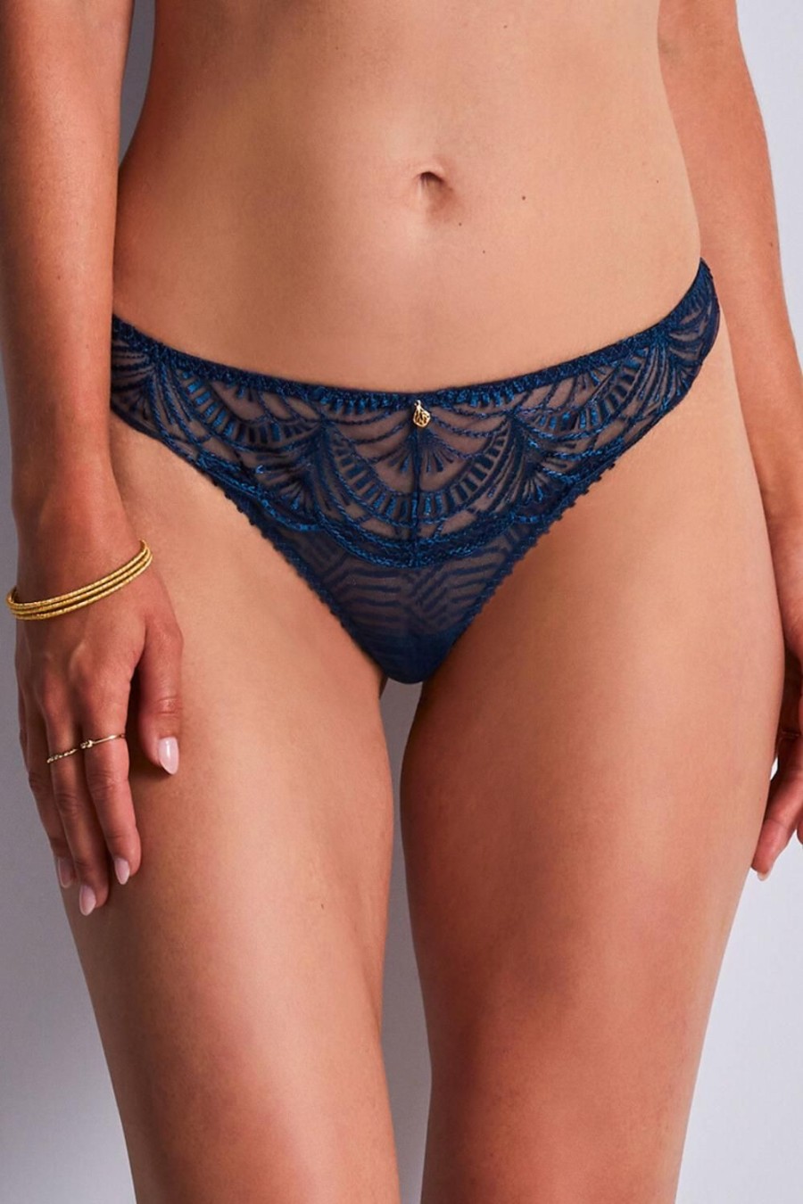 Lingerie Aubade Thongs | Ethnic Vibes Tanga Thong Dark Cyan