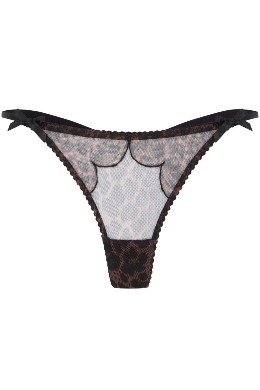 Lingerie Agent Provocateur Sheer Lingerie | Lorna Thong Leopard