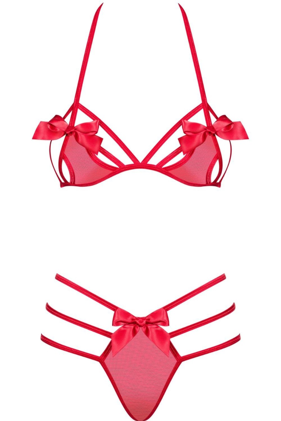 Lingerie Obsessive Lingerie Sets | Giftella Bra & Thong Red