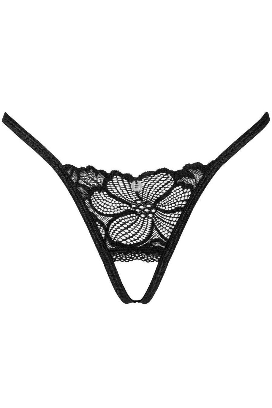 Knickers Obsessive | Serafia Crotchless Thong Black