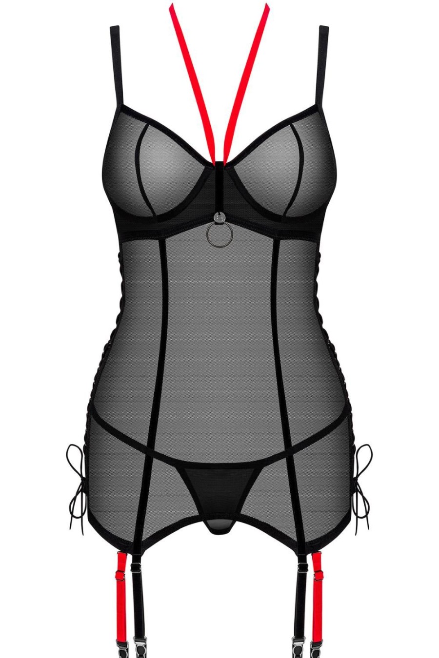 Lingerie Obsessive Lingerie Sets | Glandez Corset & Thong Black