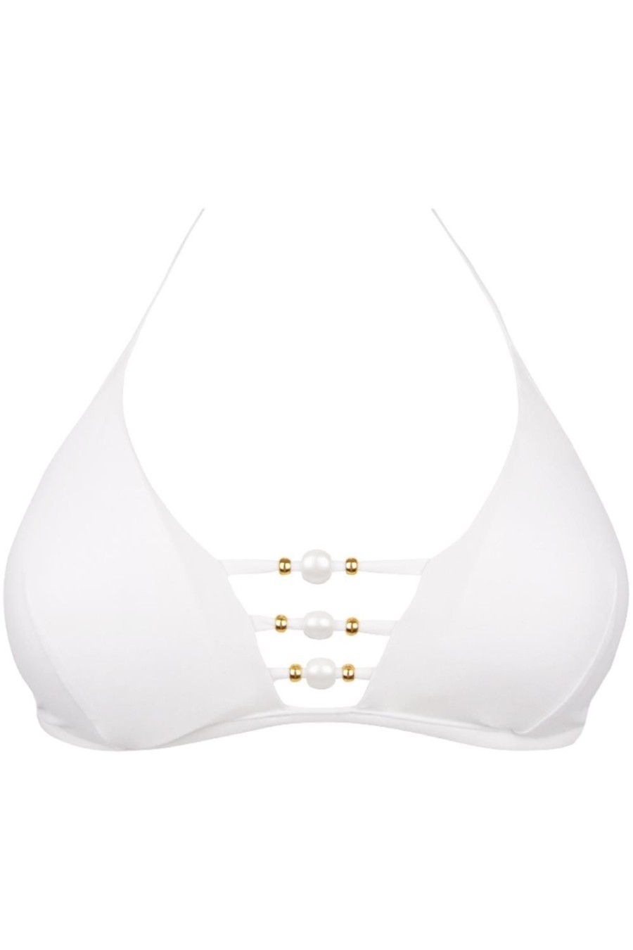 Swimwear Lise Charmel | Perles Nacrees Padded Triangle Bikini Top White