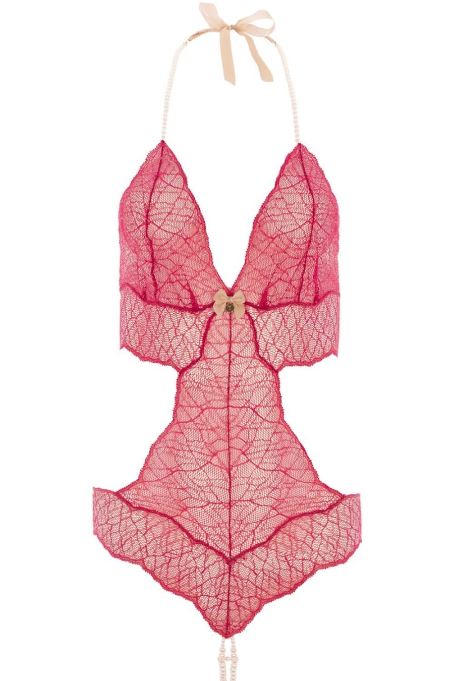 Lingerie Bracli Pearl Thong Bodysuits | Sydney Double Pearl Body Red