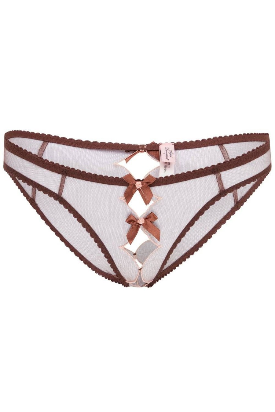 Lingerie Agent Provocateur Ouvert Knickers | Lorna Ouvert Chestnut/Peach