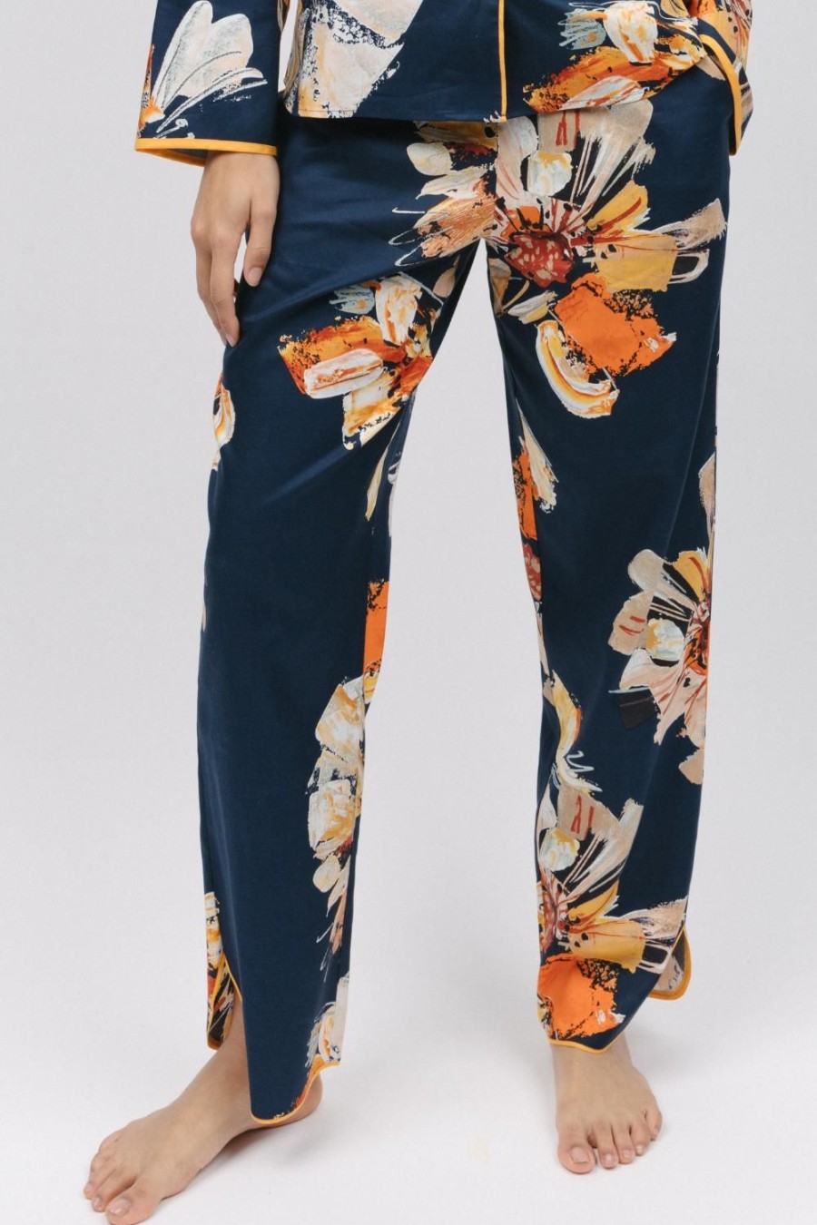 Nightwear Cyberjammies | Cosmo Floral Print Pyjama Pants Navy Mix