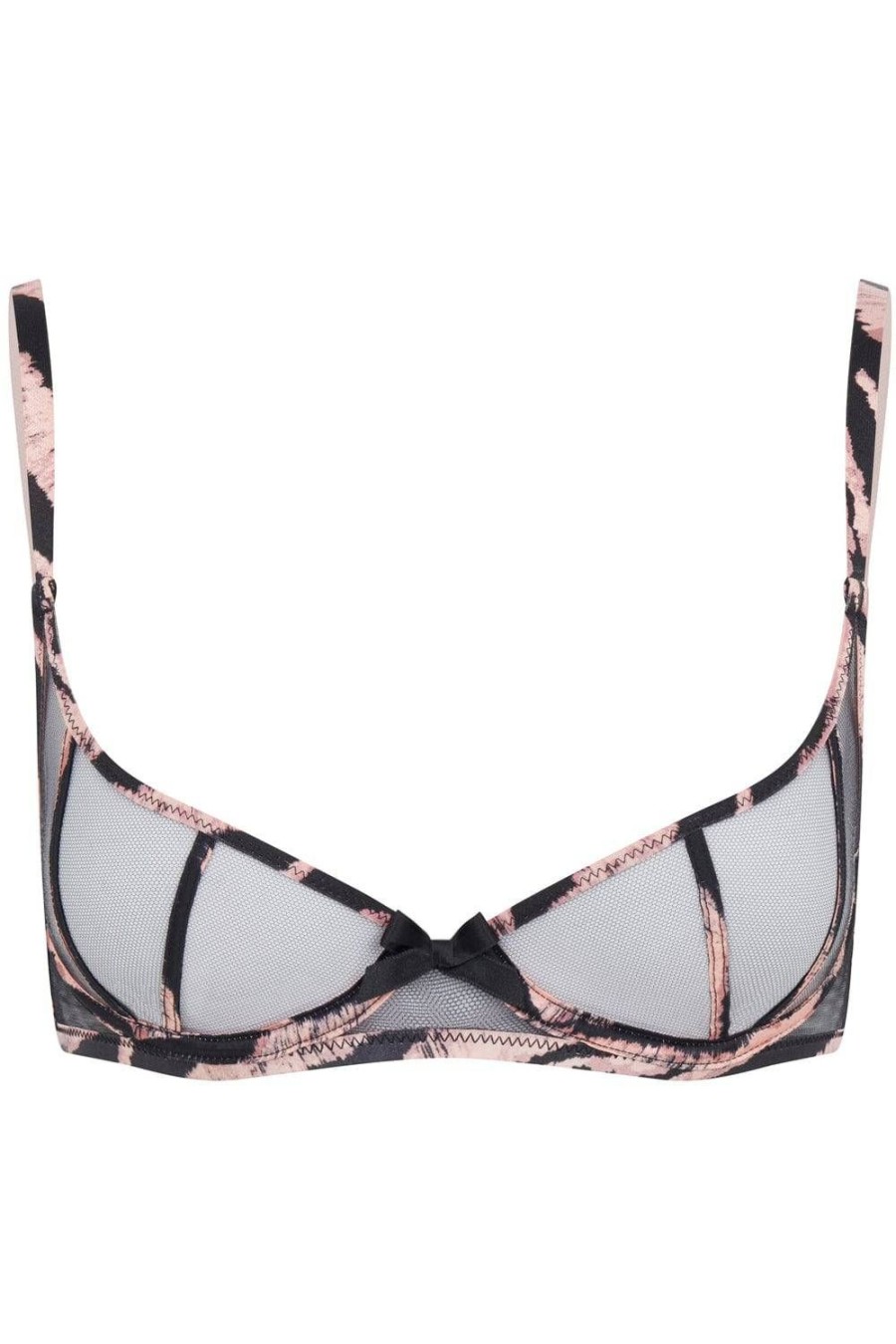 Bras Agent Provocateur | Ellise Underwired Demi Cup Bra Black/Pink