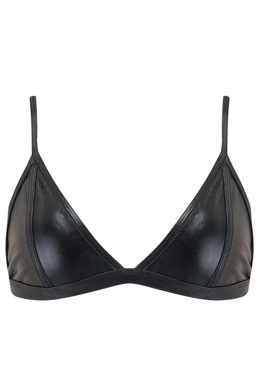 Bras Inamorata London | Dahlia Wetlook Bralette Black