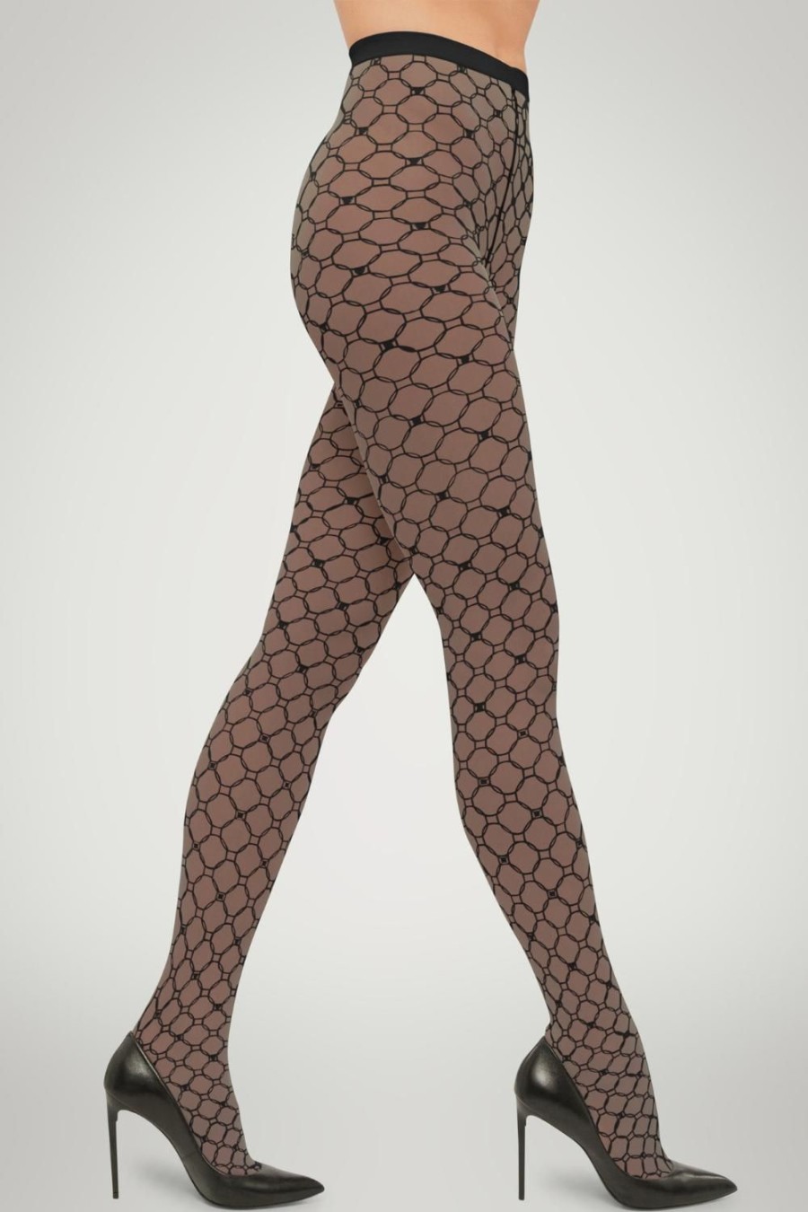 Hosiery Wolford Patterned Tights | Monogram Tights 20 Denier