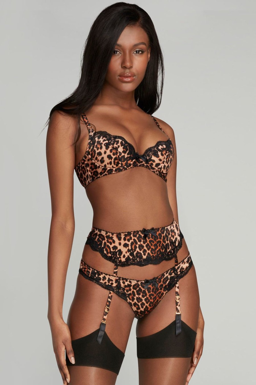 Lingerie Agent Provocateur Suspender Belts | Molly Suspender Leopard