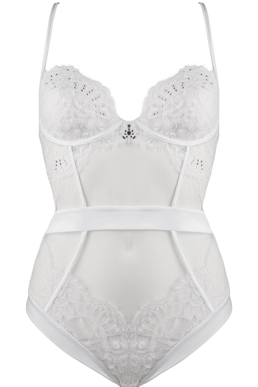 Lingerie Prelude Bodysuits & Playsuits | Marlene Underwired Brazilian Body White