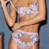 Lingerie Fleur Du Mal Suspender Belts | Orchid Embroidery Suspender Wisteria