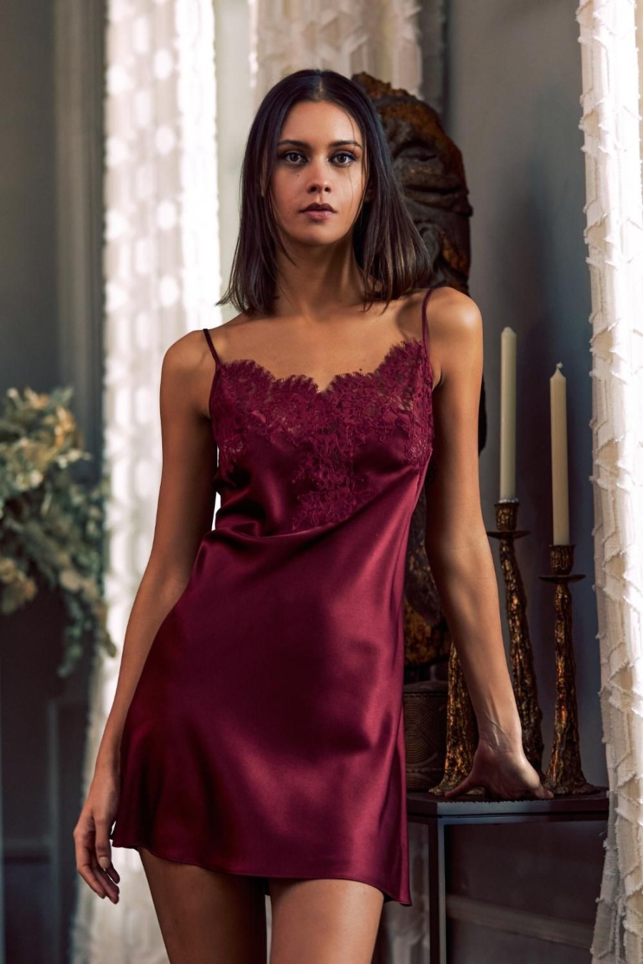 Nightwear Marjolaine | Ruby Nightie Burgundy