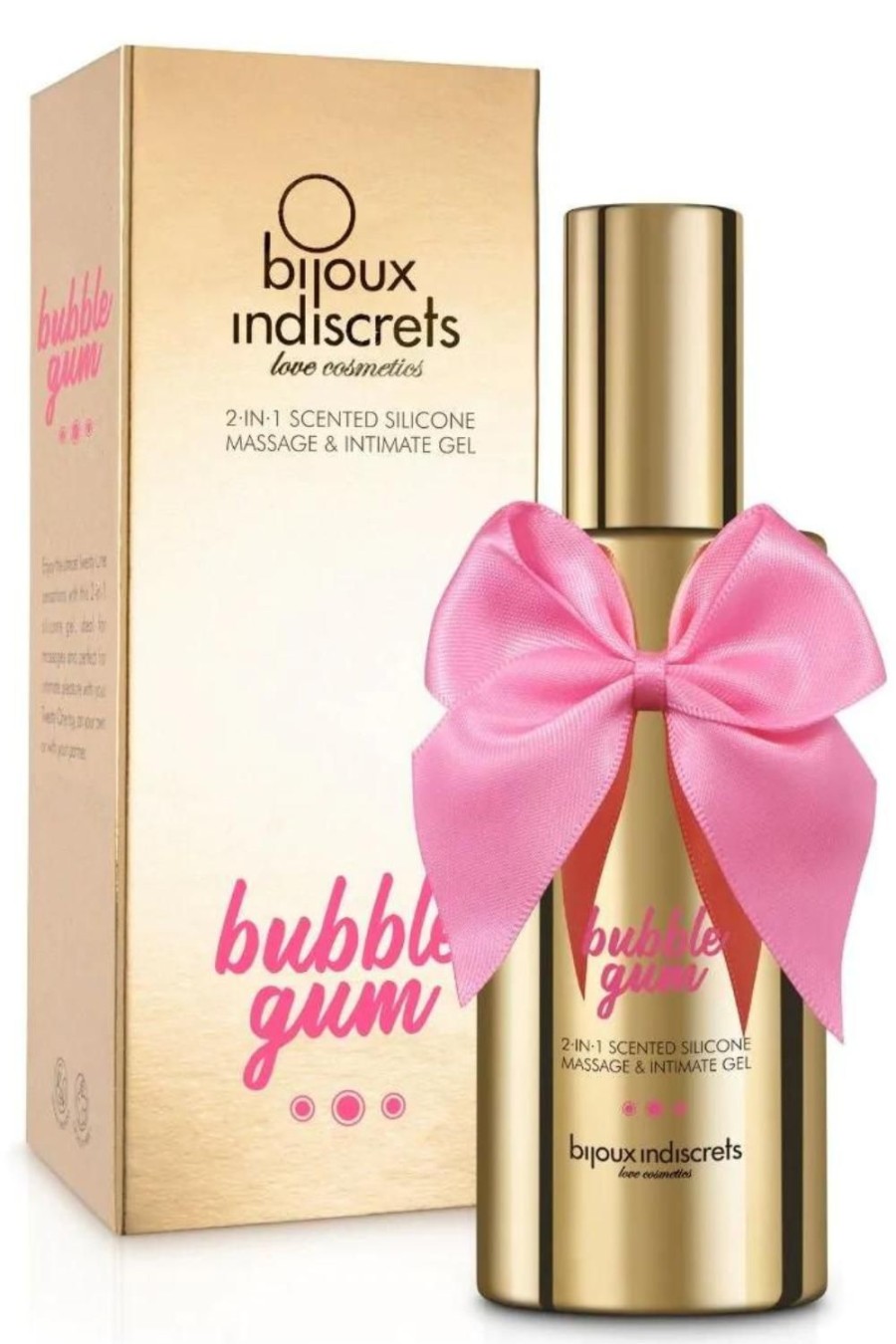 Pleasure Bijoux Indiscrets | Bubblegum Massage And Intimate Gel - Gold Edition