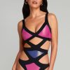 Swimwear Agent Provocateur | Mazzy Swimsuit Pink/Cobalt