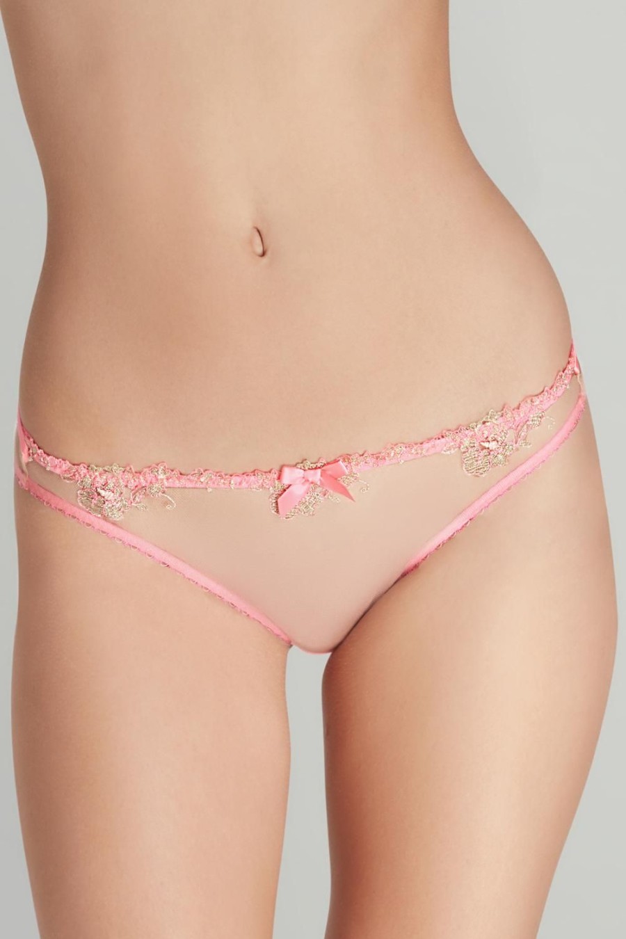 Lingerie Agent Provocateur Briefs | Tessy Brief Pink/Sand