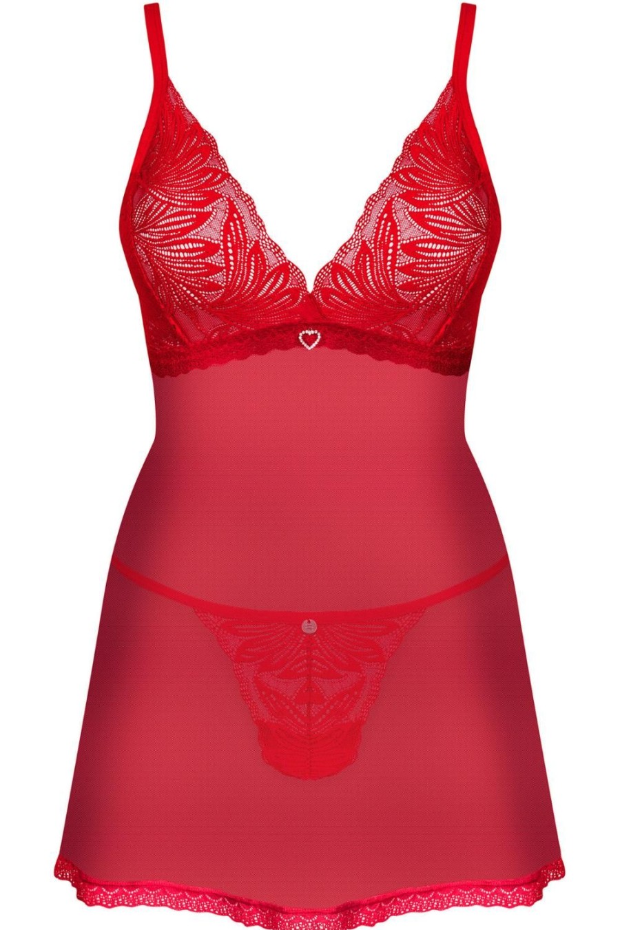 Lingerie Obsessive Lingerie Sets | Chilisa Babydoll & Thong Red