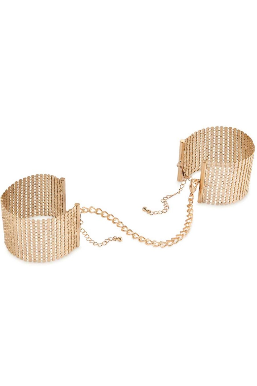 Accessories Bijoux Indiscrets Restraints, Cuffs & Gloves | Desir Metallique Metallic Mesh Cuffs Gold