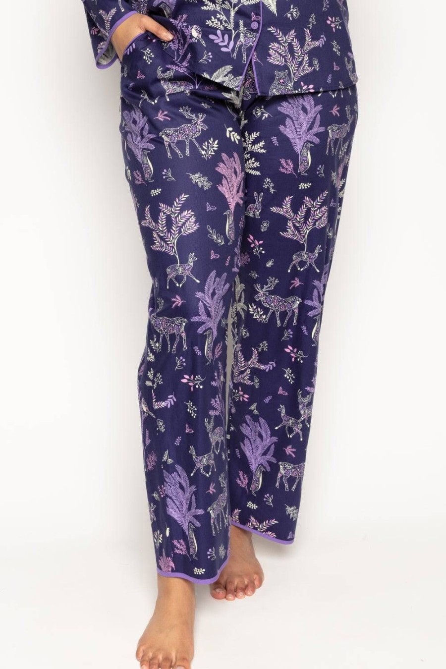 Nightwear Cyberjammies | Violet Forest Animal Print Pyjama Pants Multi