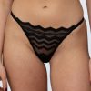 Lingerie Coco de Mer Thongs | Muse - Margot G String Black