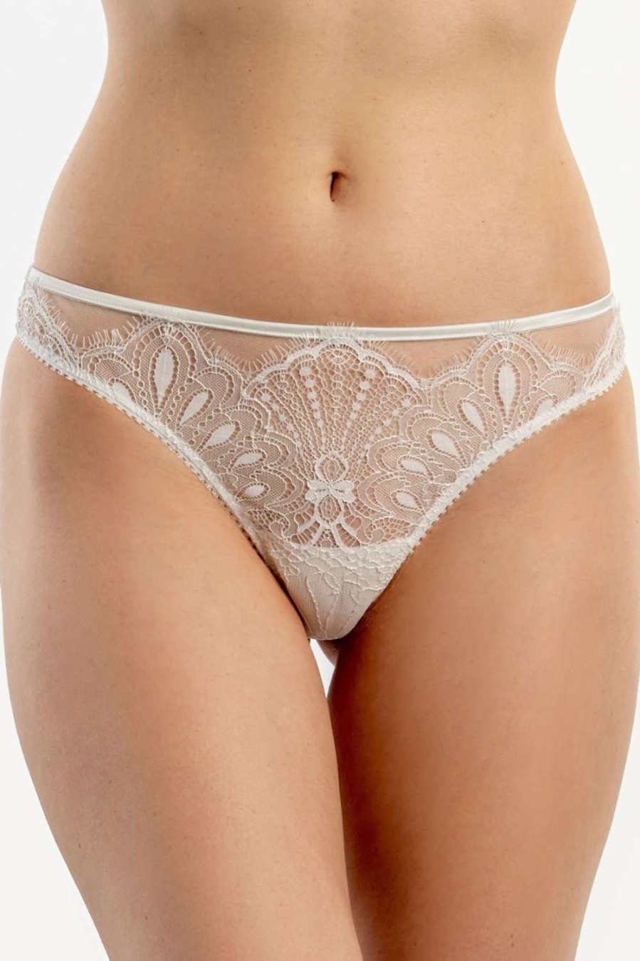 Lingerie Prelude Thongs | Tresor Thong Ivory