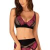 Lingerie Obsessive Lingerie Sets | Rosenty Bra, Thong & Suspender Black