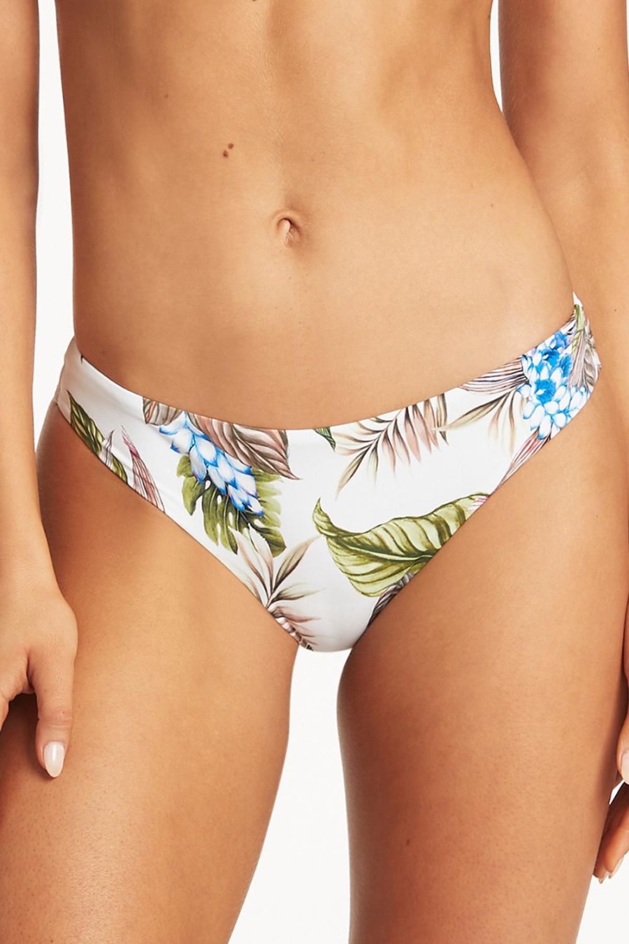 Swimwear Sea Level | Lost Paradise Cheeky Bikini Bottom White