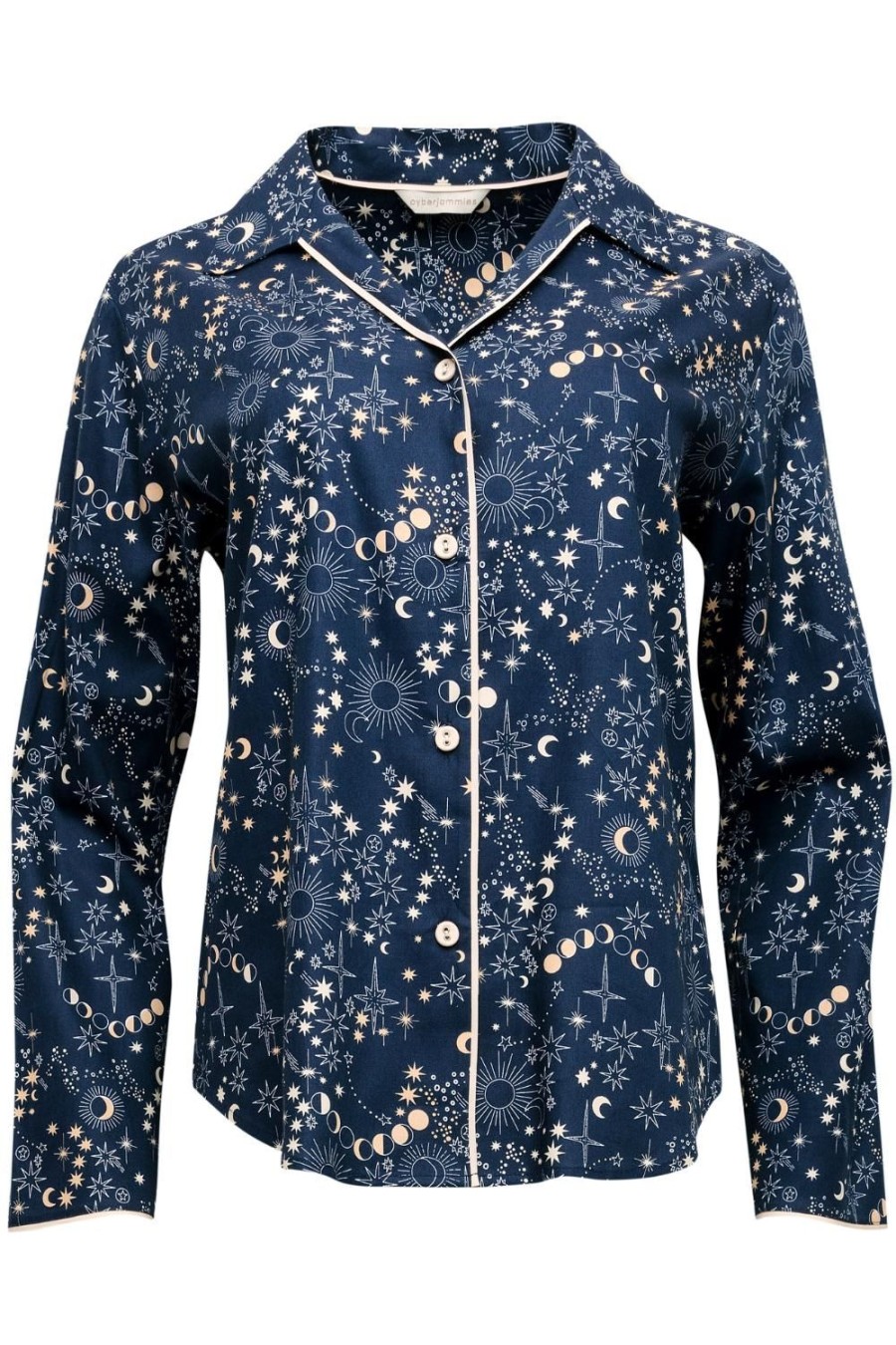 Nightwear Cyberjammies | Cosmo Celestial Print Long Sleeve Pyjama Top Navy Mix