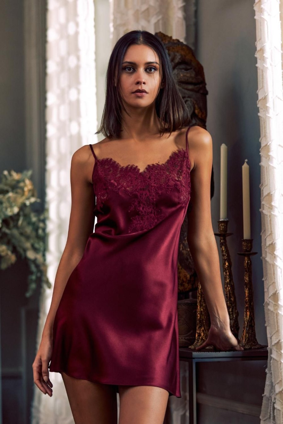 Nightwear Marjolaine | Ruby Nightie Burgundy