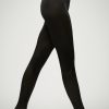 Hosiery Wolford Back Seamed Tights | Satin De Luxe Tights 100 Denier Black