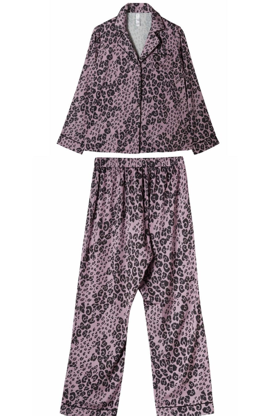 Lingerie Wolf & Whistle Lingerie Sets | Kaylee Animal Print Pyjama Set Lilac