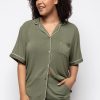 Nightwear Cyberjammies | Savannah Revere Jersey Shorty Set Olive