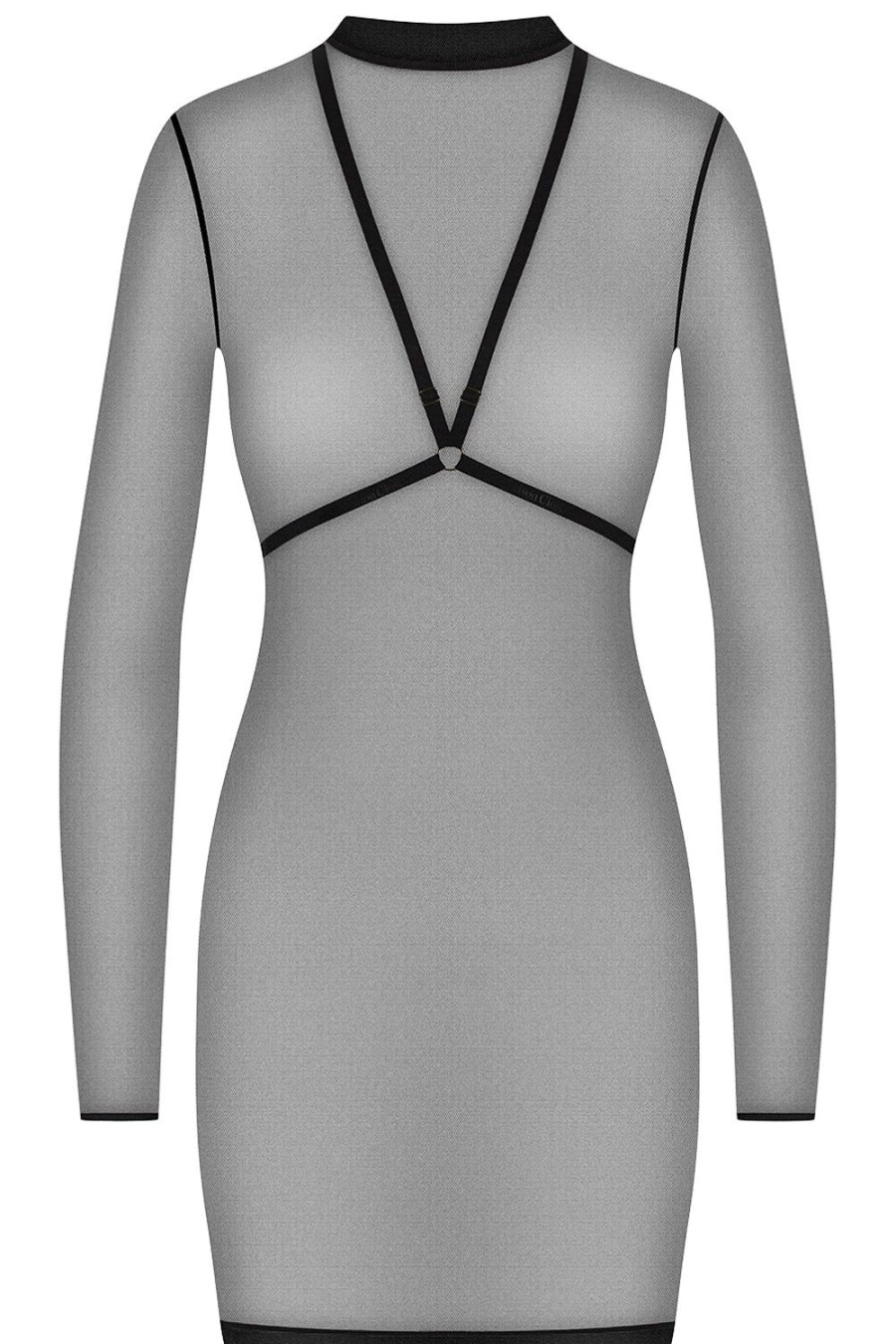 Lingerie Maison Close Sheer Lingerie | Corps A Corps Dress With Harness Black