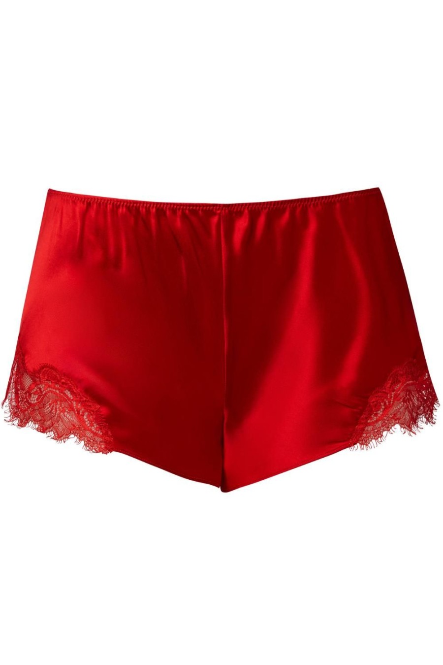 Nightwear Sainted Sisters | Scarlett Silk French Knicker, Size S (Uk 10) Scarlet Red