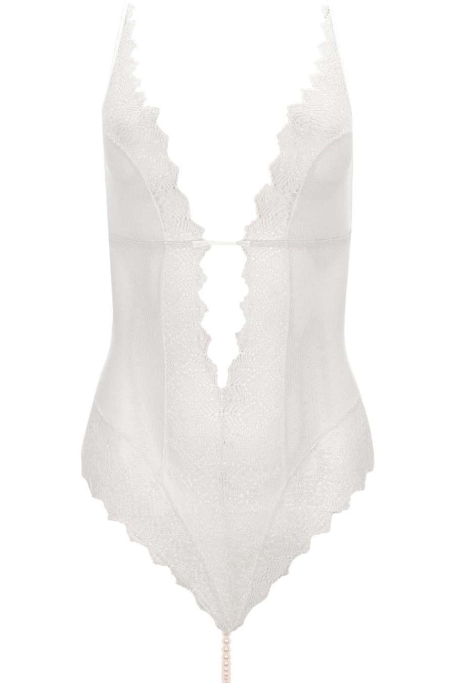 Lingerie Bracli Pearl Thong Bodysuits | Geneva Body Ivory