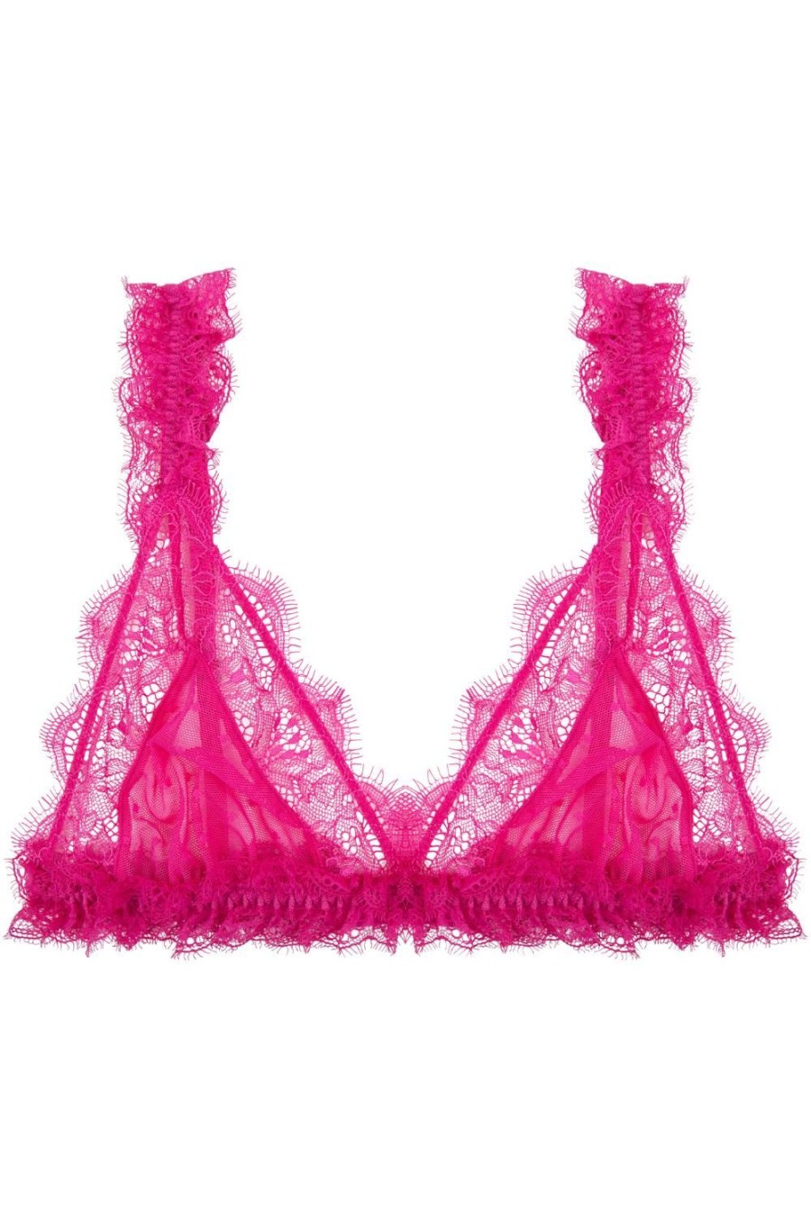 Bras Love Stories | Love Lace Unpadded Triangle Bralette Pink