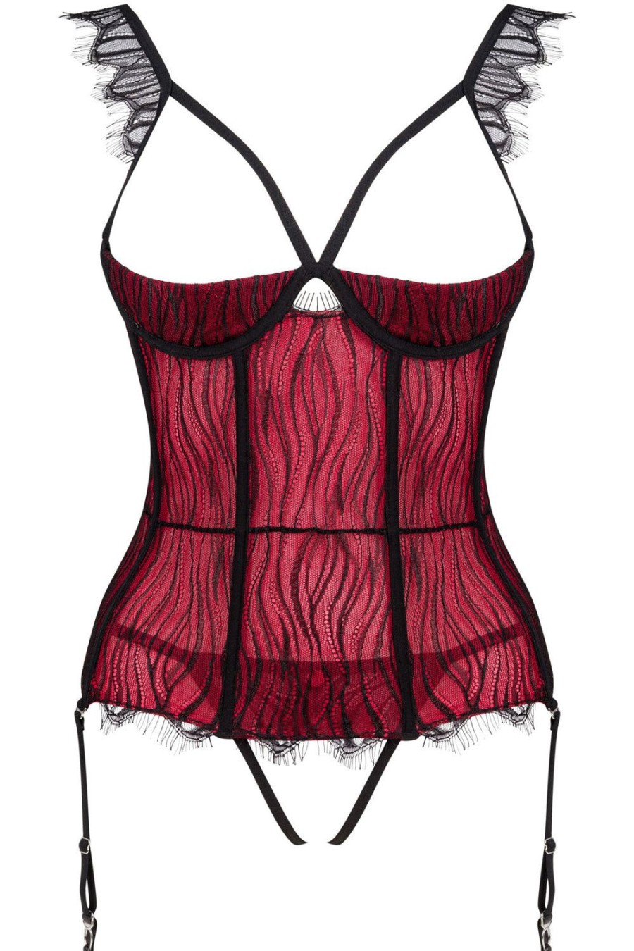 Lingerie Obsessive Lingerie Sets | Denissa Open Corset & Thong Multi