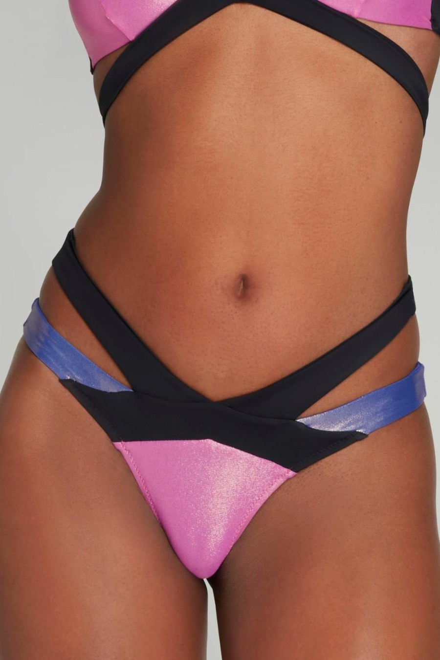 Swimwear Agent Provocateur | Mazzy Bikini Bottom Pink/Cobalt