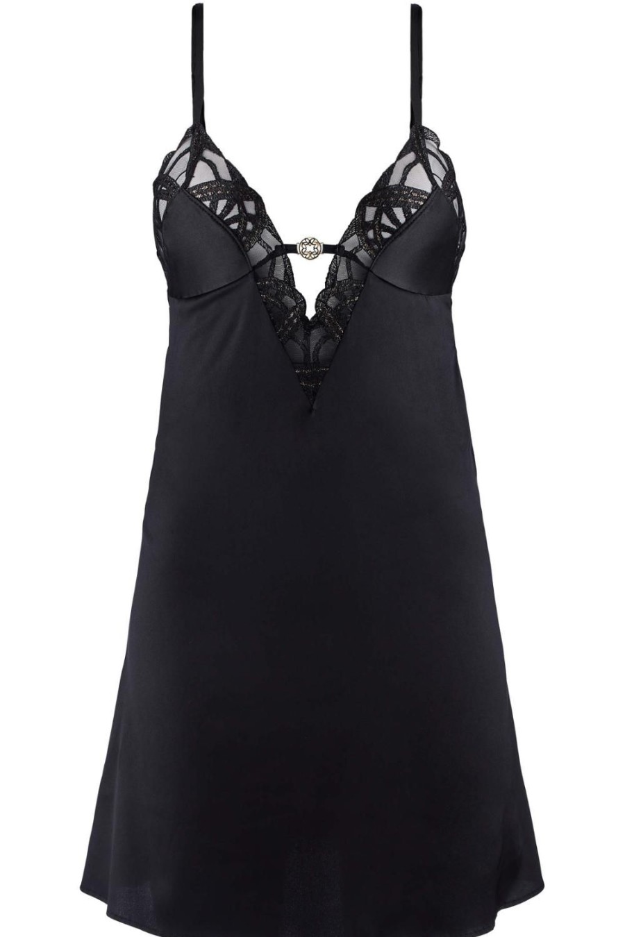 Lingerie Aubade Babydolls | Elie Saab - Whimsical Affair Nightie Naughty Black