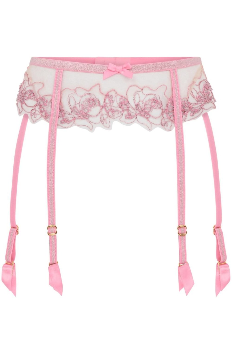 Lingerie Agent Provocateur Suspender Belts | Lindie Suspender Belt Dusky Pink