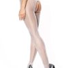 Hosiery Miss O Crotchless Tights | Open Crotch Back Seamed Tights 20 Denier Silver